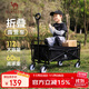 CAMEL露營(yíng)小拉車(chē)營(yíng)地車(chē)折疊購物車(chē)買(mǎi)菜溜娃遛狗車(chē)拉桿拖推車(chē)家用取快遞