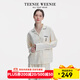 TEENIE WEENIE小熊睡衣女款春夏季2025新款舒適休閑開(kāi)衫棉翻領(lǐng)甜美家居服套裝 梔子白 M