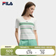 FILA 斐樂官方楊冪同款女士編織衫2025夏季時尚休閑修身條紋毛織上衣