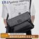 BVP牛皮單肩包男商務(wù)橫款斜挎包休閑男包大容量背包潮流通勤郵差包