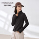 馬克華菲純色圓領(lǐng)上衣女2025新款休閑運動(dòng)女德絨半拉鏈長(cháng)袖打底衫