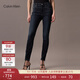 Calvin KleinJeans四季款女士休閑簡(jiǎn)約貼片ck高腰緊身洗水微彈牛仔褲J220064 1BJ-牛仔深藍 29