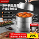 美廚（maxcook）蒸鍋全304不銹鋼28cm三層蒸鍋感溫復底湯鍋 燃氣電磁爐通用MCZ736