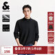 杰克·瓊斯（JACK&JONES）25年男裝秋季半高領(lǐng)舒適德絨打底衫男長(cháng)袖T恤內搭休閑高彈上衣 E40 黑色 L 180