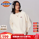 dickies圓領(lǐng)休閑衛衣秋季小logo貼布繡美式寬松純棉男女情侶裝長(cháng)袖 奶油色 （寬松版型） XL