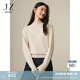 玖姿·安娜蔻簡(jiǎn)約柔軟100羊毛半高領(lǐng)打底針織衫女冬款 杏色 XL