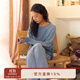 朵朵·可可 彈力針織 經(jīng)典款型 秋冬季磨毛暖感睡衣套裝 灰藍 M (160)