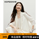 紅袖高級垂感休閑小西裝2025春季新款女裝正肩通勤氣質(zhì)翻駁領(lǐng)短外套 米白004 L