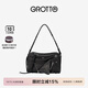 GROTTO個(gè)樂(lè )25年新款SoftCollar保齡球包單肩包小號中號通勤斜挎包 經(jīng)典黑S 亮銀
