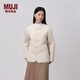 無(wú)印良品（MUJI）女式 復合 無(wú)領(lǐng)盤(pán)扣夾克 女外套新中式女裝上衣25年春季BDD90C5S 象牙色 L （165/88A）