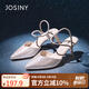 卓詩尼細(xì)跟涼鞋女夏季2025新款法式包頭空鞋配裙一字帶高跟鞋 玫瑰金 37