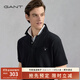 GANT/甘特【100%棉】夏男士休閑時(shí)尚印花logo翻領(lǐng)短袖T恤POLO衫 5黑色 M
