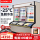巨承子母柜冰箱商用便利店冰柜雪糕冰淇淋冷藏冷凍一體展示柜超市飲料風(fēng)冷保鮮柜 1.5m雙溫香檳色【-25度低溫+進(jìn)口技術(shù)機組】