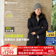 君羽戶(hù)外羽絨服女中長(cháng)800蓬白鵝絨加拿大風(fēng)格工裝大毛領(lǐng)鵝絨服C52034 黑色 L （推薦116-125斤）
