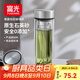 富光尊爵玻璃杯 男女士雙層水杯 高硼硅玻璃 304茶隔杯子泡茶杯400ml