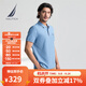 諾帝卡（NAUTICA）【單件直降】男裝25春夏新款棉滌珠地抗菌親膚短袖POLO衫男KE5103 湖泊藍410 M