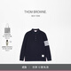 THOM BROWNE[TB]湯姆布朗[12期免息]男女同款四條紋棉質(zhì)長(cháng)袖POLO衫 海軍藍色 M