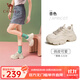 駱駝（CAMEL）老爹鞋女網(wǎng)面厚底老爹鞋舒適增高運(yùn)動(dòng)休閑運(yùn)動(dòng)鞋子 L24S283078杏色【四季款】 37