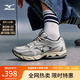 美津濃（MIZUNO）【W(wǎng)AVE ORION】男女春秋運動鞋跑步鞋緩震支撐復古休閑跑鞋 10/米灰色/銀色/暗藍色 40 (255mm)