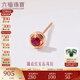 六福珠寶18K金圓點(diǎn)紅寶石單只耳釘耳飾送禮G22DSKE0003R 總重0.39克 單只配K金硅膠耳堵