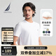 諾帝卡（NAUTICA）【單件直降】男裝25春夏新款全棉圓領(lǐng)短袖T恤男 白色1BW M