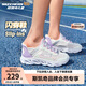 Skechers斯凱奇閃穿鞋女童春秋懶人一腳蹬休閑鞋時(shí)尚輕便運動(dòng)鞋319055L