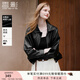 香影黑色皮衣外套女小個(gè)子2025秋季新款高級(jí)感酷颯風(fēng)短款pu皮夾克 黑色 L 165/88A/110-125斤