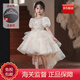 WVD美國品牌禮服女童生日公主裙花童婚禮小女孩禮服蓬蓬裙主持人走秀TW2776香檳色關(guān)注送皇冠110 CM