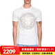 范思哲（VERSACE）男士棉質(zhì)燙鉆美杜莎頭像短袖T恤衫 A77987 A201952 A1001 白色 XS