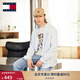TOMMY JEANS【棉麻混紡】25春夏新款男裝純色商務(wù)休閑簡(jiǎn)約長(cháng)袖襯衫外套 淡藍色C3Q L