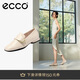 愛(ài)步（ECCO）夏季簡(jiǎn)約優(yōu)雅方頭低跟淺口單鞋女 安妮208563 石灰色36