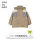 jnby by JNBY【運動(dòng)系列】江南布衣童裝拒水透濕夾克外套秋冬男女童1O9610620 212/淺灰卡其 160 cm