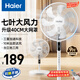 海爾（Haier）【智能語(yǔ)音】電風(fēng)扇立式家用落地扇搖頭定時(shí)語(yǔ)音遙控智能風(fēng)扇臥室辦公室大風(fēng)力輕音電扇空氣循環(huán)扇 【強勁遠風(fēng)】七葉輕音遙控款HFS-Y3537B