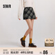森馬（Semir）半身裙女格紋A字裙復古文藝冬俏皮短裙小個(gè)子學(xué)院風(fēng)101724120008
