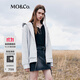 MO&Co.外套雙開(kāi)頭拉鏈寬松連帽灰色衛衣式外套美式復古運動(dòng)摩安珂 中花灰色 S 160
