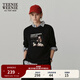 Teenie Weenie小熊女裝時(shí)尚簡(jiǎn)約秋季通勤長(cháng)袖T恤休閑寬松打底衫女 黑色 M (165)