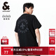 杰克·瓊斯（JACK&JONES） 新款重磅棉寬松復古哥特字母發(fā)泡印情侶短袖T恤男裝225101028