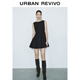 UR2025秋季新款女裝摩登魅力收腰顯瘦無(wú)袖連衣裙UWG750015 黑色 S