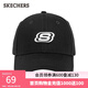 斯凱奇（Skechers）男女同款休閑鴨舌帽情侶棒球帽百搭休閑帽子 深黑色/002K (L319U045-002K) 均碼