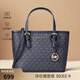 MICHAEL KORS 女士小號單肩手提托特包 送女友情人節禮物 黑色印花35T9GTVT0B BLACK