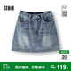 森馬（Semir）[商場(chǎng)同款]牛仔半身裙女做舊A字裙2025秋季辣妹短裙103525120002