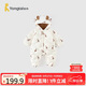 童泰（TONGTAI）嬰兒羽絨連體衣秋冬季寶寶輕薄三防鴨絨服兒童外出爬服奶咖80cm