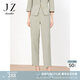 玖姿·安娜蔻通勤套裝商務(wù)休閑時(shí)尚西褲女裝夏款OL風(fēng)煙管褲 綠色系 M