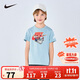 NIKE 耐克童裝男童純棉短袖t恤2025夏季新款吸汗透氣兒童舒適上衣