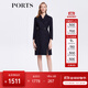 PORTS寶姿女裝長(zhǎng)袖OL風(fēng)職場(chǎng)收腰連衣裙ALN9D030JCF036 丈青 L (8)