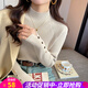 歐貝汐毛衣女打底衫秋冬2025新款洋氣內搭純色半高領(lǐng)針織衫女士長(cháng)袖上衣 淺灰色 均碼 【建議80-120斤】