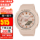 卡西歐（CASIO）手表男G-SHOCK八角形農家橡樹(shù)多功能防水運動(dòng)夜光男表 送男友禮物 女款櫻花粉GMA-S2100-4A