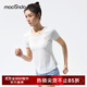 馬孔多（macondo）抑菌短袖T恤 跑步速干衣銀離子3A抗菌速干腋下一片式結構夜跑反光 白色 女款 S 【女90-105斤】