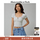 ABERCROMBIE & FITCH女裝24夏經(jīng)典小麋鹿美式復古辣妹歐若風亨利式短袖T恤358101-1 淺灰色 XL (170/112A)