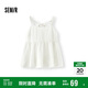 森馬（Semir）襯衫女無(wú)袖設計感蝴蝶結可愛(ài)2025夏花苞肌理上衣吊帶107425104009